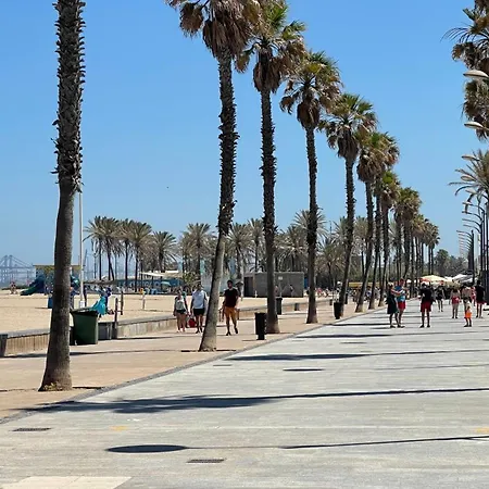 Beach Valencia Luxury D9-29 Apartment With Terrace And Sea Views With Two Rooms-3