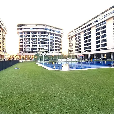 Beach Valencia Luxury D9-29 Apartment With Terrace And Sea Views With Two Rooms-2