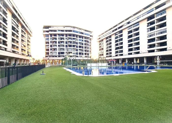 Beach Valencia Luxury D9-29 Apartment With Terrace And Sea Views With Two Rooms